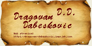 Dragovan Dabesković vizit kartica